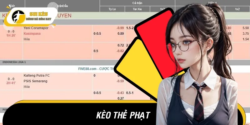 Kèo thẻ phạt sẽ yêu cầu bạn phải dự đoán tổng số thẻ được rút